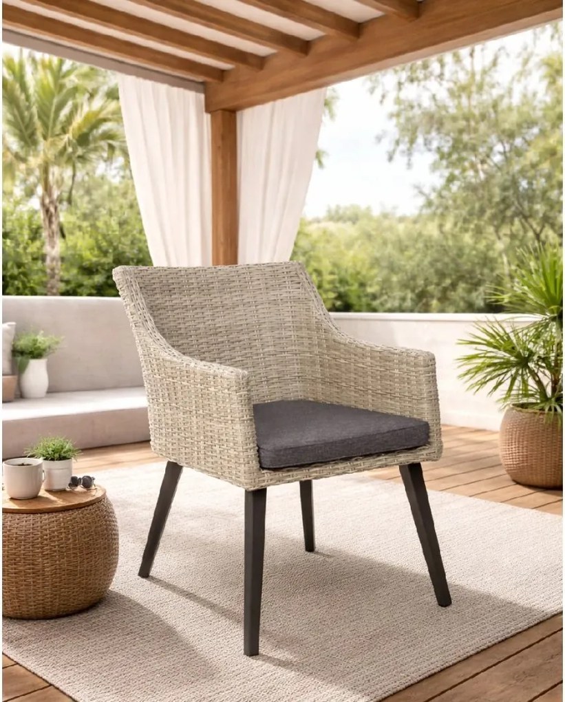 FLORENZ- ogrodowy fotel rattanowy - Towar rozpakowany (N371)