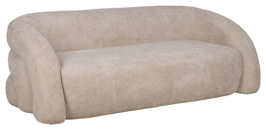 Beżowa sofa z tkaniny szenilowej 200 cm Minimal – Ixia