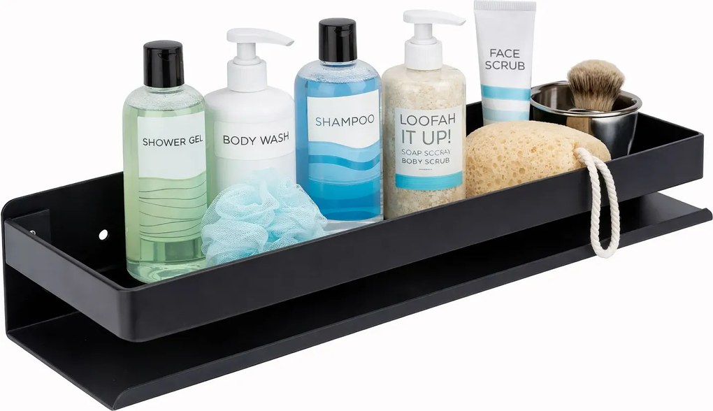 Aluminiowa czarna półka łazienkowa 30 cm K9-Z13