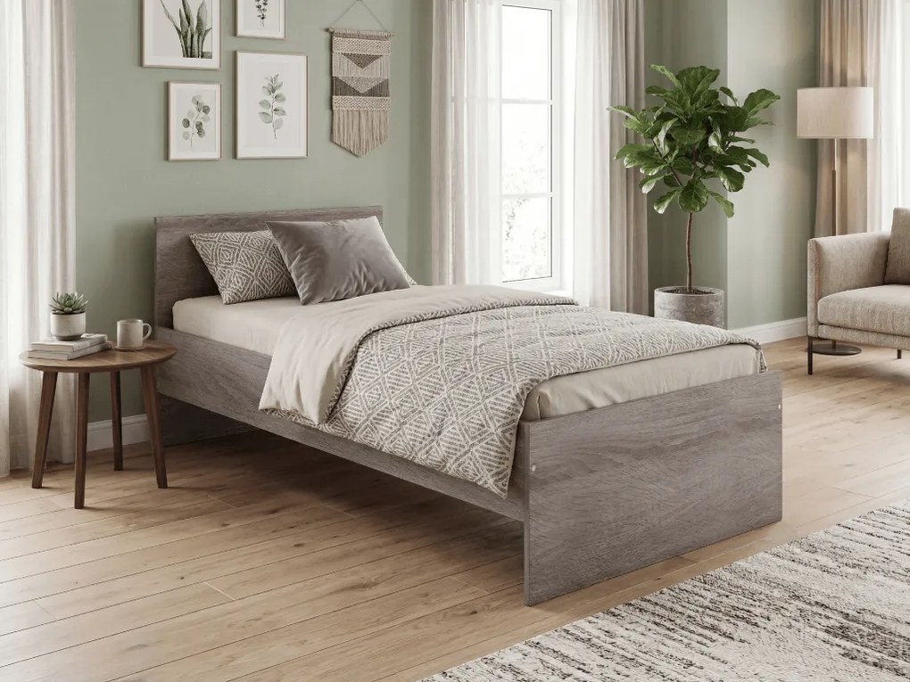 Łóżko ELISA 90 x 200 cm, dąb truflowy Stelaż: Bez stelaża, Materac: Materac Coco Maxi 20 cm