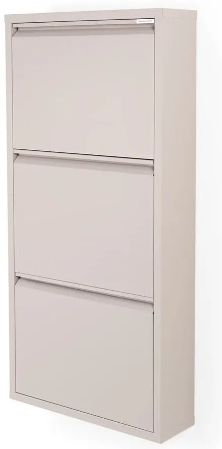 Szarobrązowa metalowa uchylna szafka na buty 50x103x15 cm Billy – Spinder Design