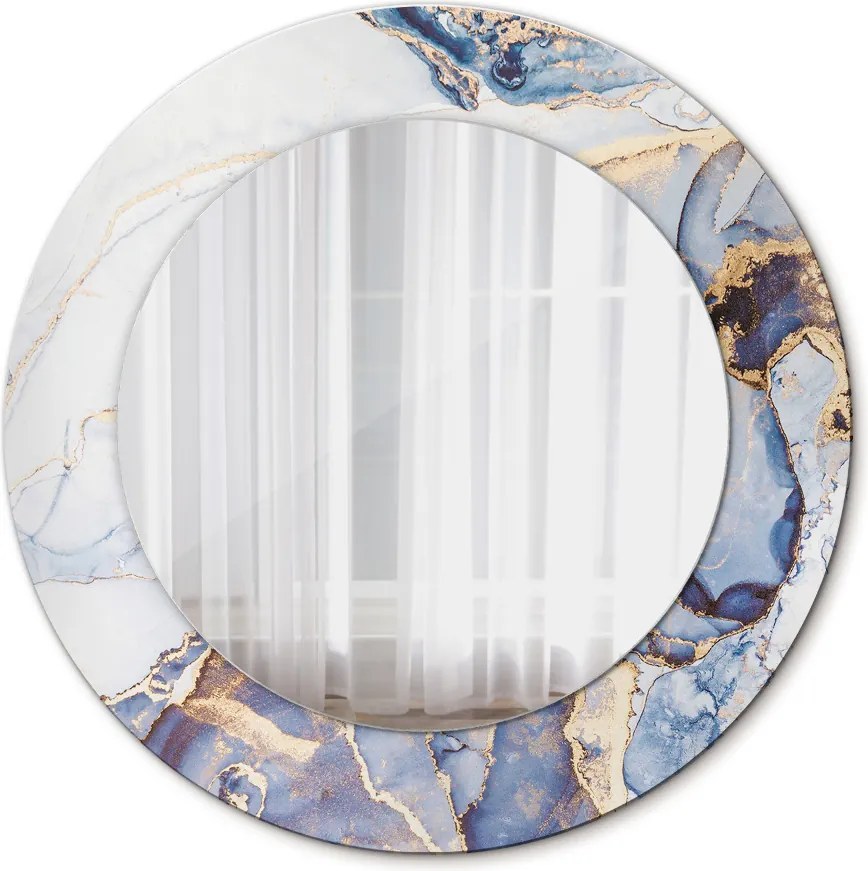 Lustro z nadrukiem dekoracyjne okrągłe Abstrakcyjna płynna sztuka