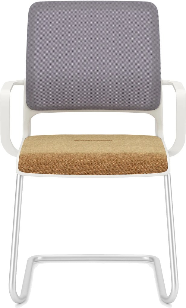 Krzesło konferencyjne na płozie Xilium Frame Chair CF Mesh oparcie siatkowe
