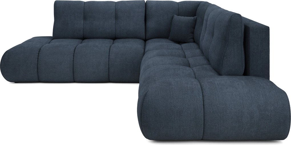 Masseno Narożnik DUCA z funkcją spania i pojemnikiem na pościel Narozniki L, Rozkładana sofa - Granatowy, FLOW 22