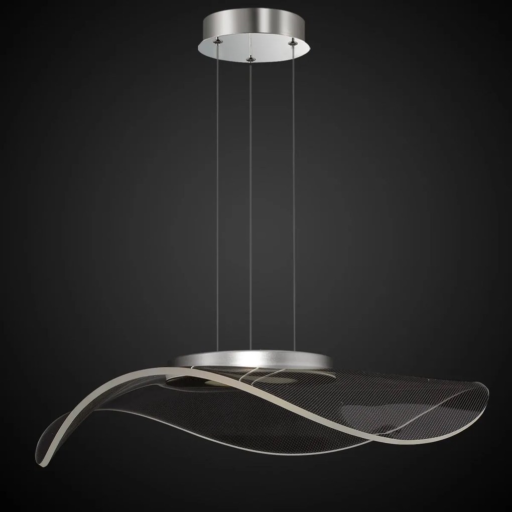 Akrylowa lampa wisząca z transparentnym kloszem Velo No.1