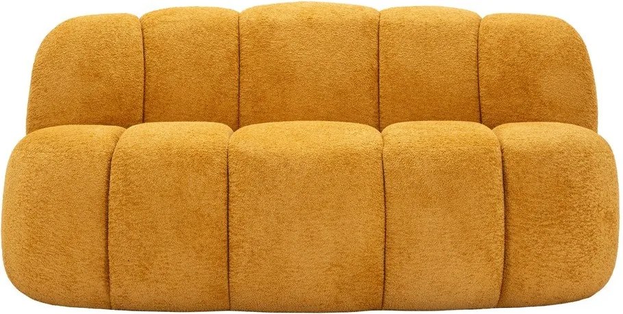 Musztardowa sofa z materiału bouclé 145 cm Ball – Mauro Ferretti