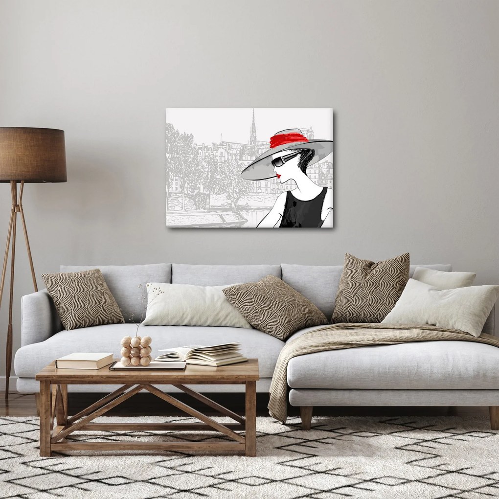 Obraz - Dama w mieście (70x50 cm)