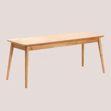 Ławka 110 Cm Z Drewna I Mdf Betta Naturalna - Sklum