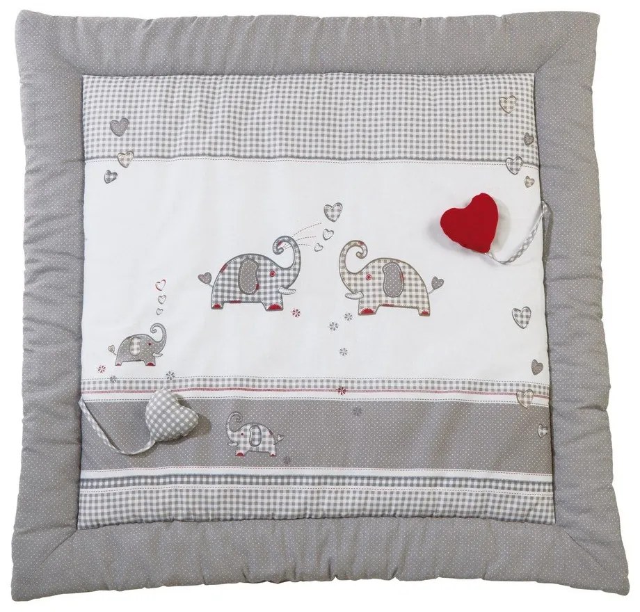 Biała/szara mata do zabawy dla dzieci 100x100 cm Jumbo twins – Roba