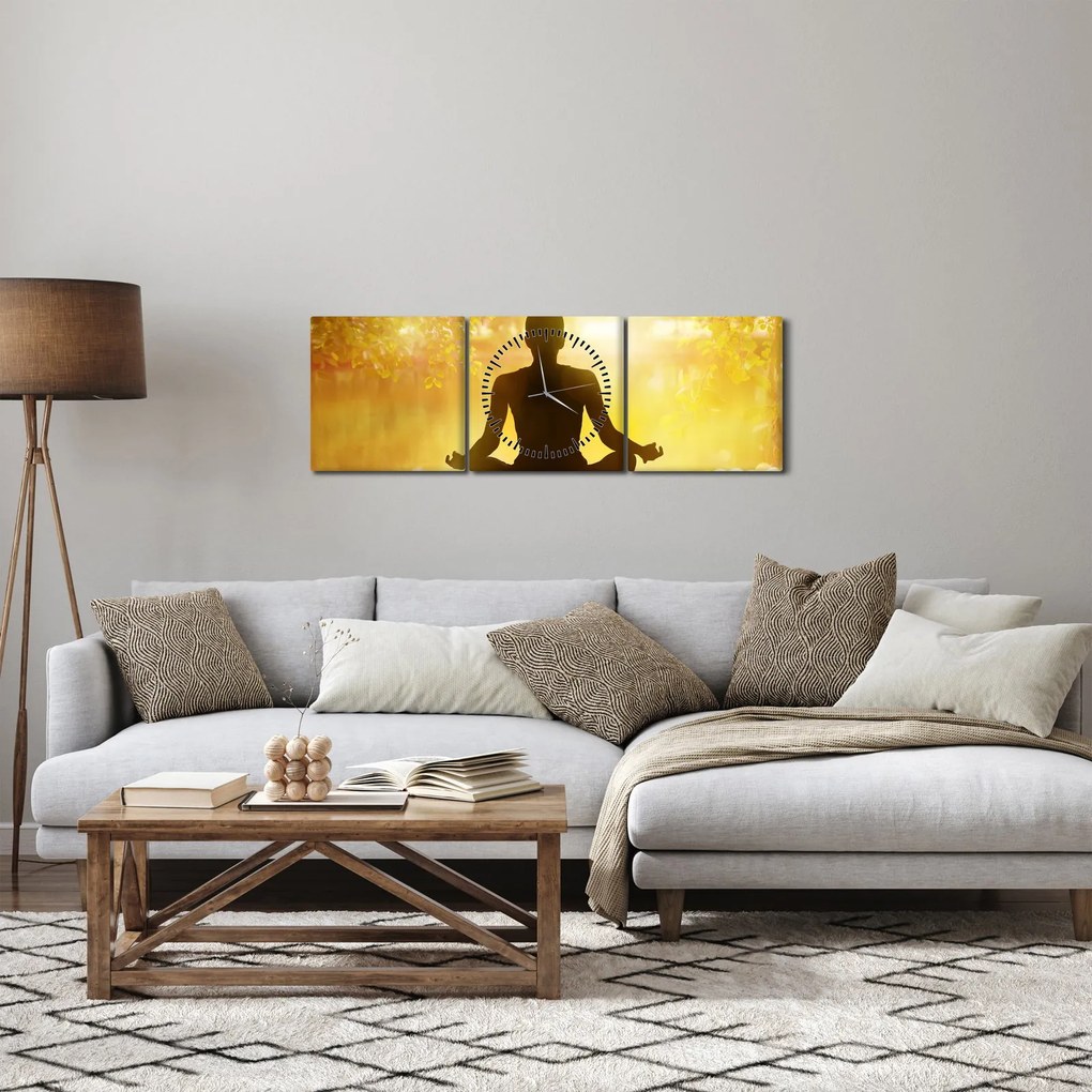 Obraz - Medytacja (z zegarem) (90x30 cm)