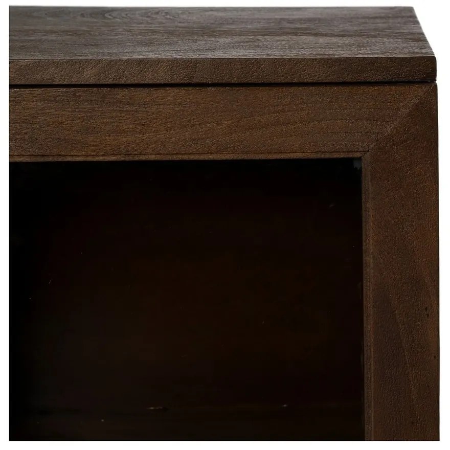 Brązowa witryna z litego drewna mango 180x87x35 cm Ravi – Ixia