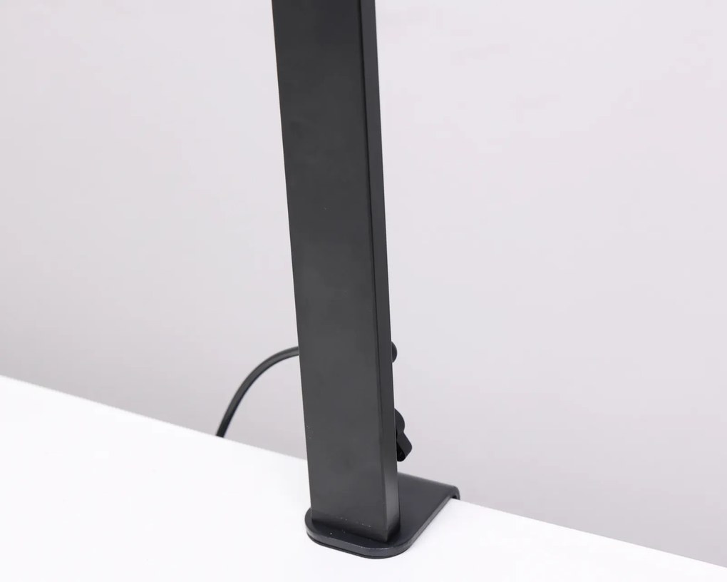 Lampa LED na biurko CLARIO, zacisk, pilot zdalnego sterowania