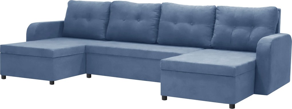 Narożnik U z funkcją spania BERLIN Granatowy