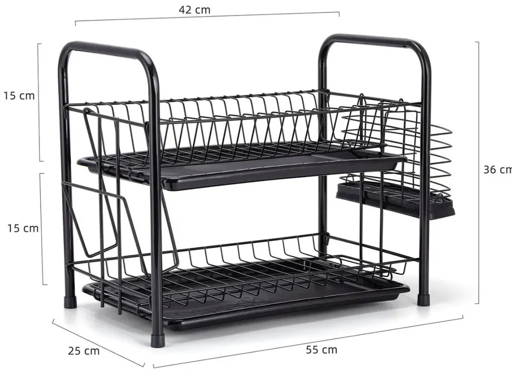 Dwupoziomowy ociekacz do naczyń i sztućców F2-W04