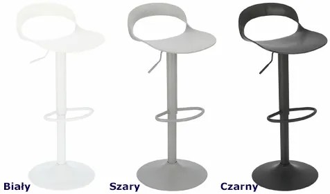 Biały designerski hoker w nowoczesnym stylu - Orla 2X