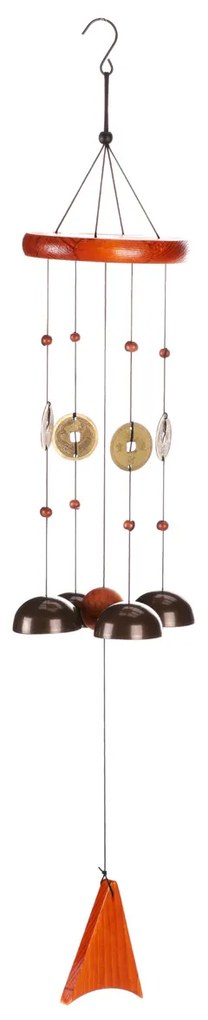 Dzwonki drewno-metal, 12 x 12 x 73 cm