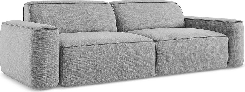 4-osobowa kanapa modułowa - z tkaniny strukturalnej - jasny szary - OMAO