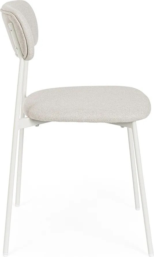 Białe tapicerowane krzesło Inka – Yes Everyday