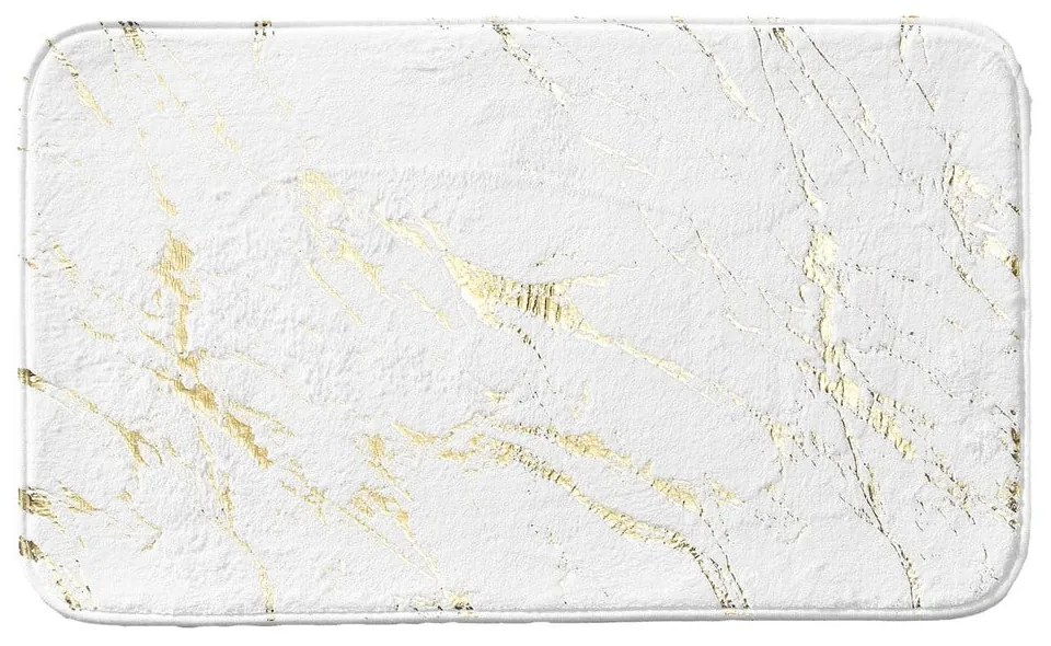 Dywanik łazienkowy w biało-złotym kolorze 45x75 cm Aquamarbre – douceur d'intérieur