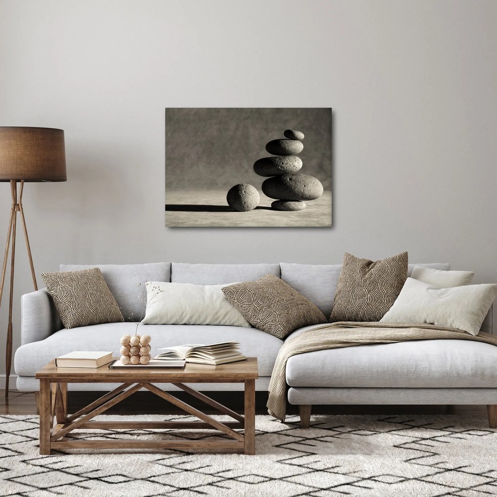Obraz - Szare kamienie (70x50 cm)