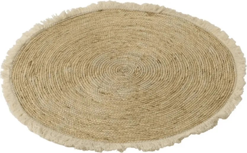 Naturalny okrągły dywan VELOR ⌀ 70 cm, beżowy