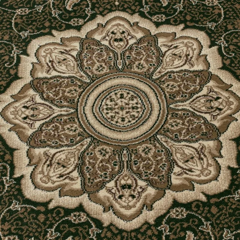 Dywan klasyczny Kashmir Rozeta zielono-kremowy 80 cm x 150 cm