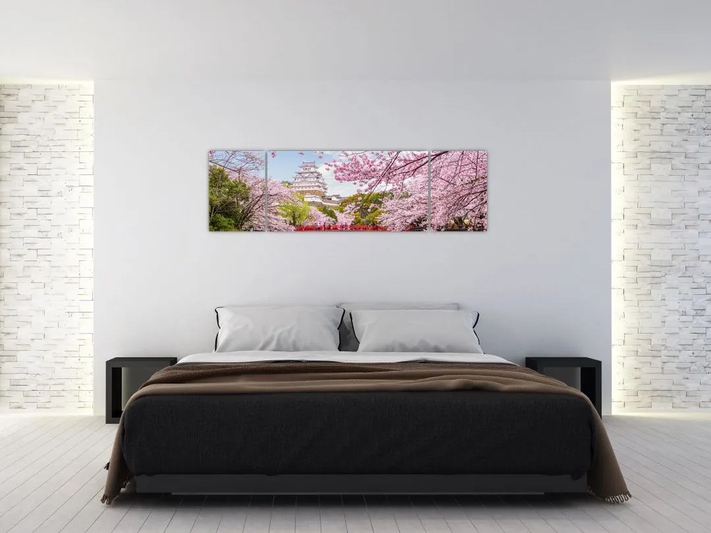 Obraz wiśni japońskiej (170x50 cm)