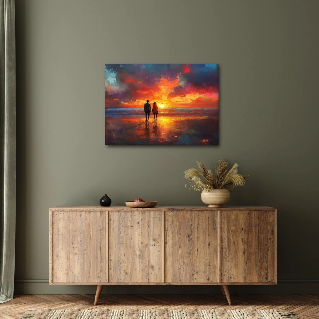 Obraz - Spacer po plaży (70x50 cm)