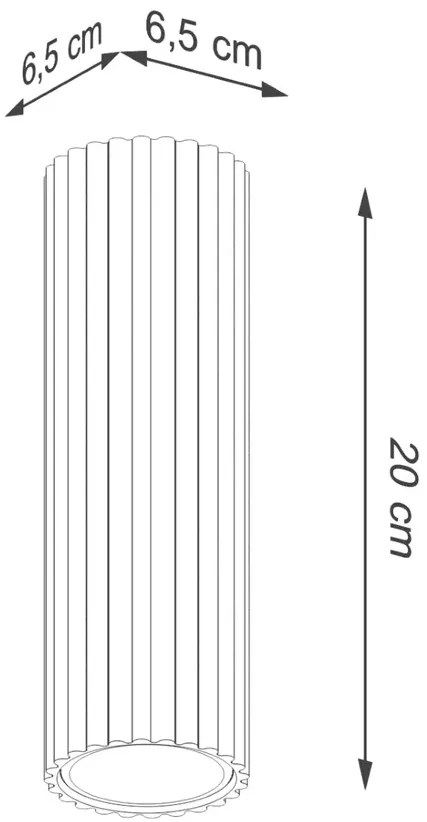 Czarna Loftowa Lampa Sufitowa 20Cm R1-G59