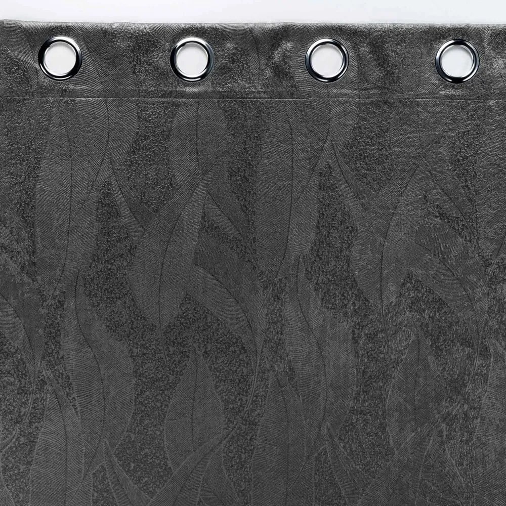 Antracytowa aksamitna zasłona zaciemniająca 135x280 cm Melodie – douceur d'intérieur