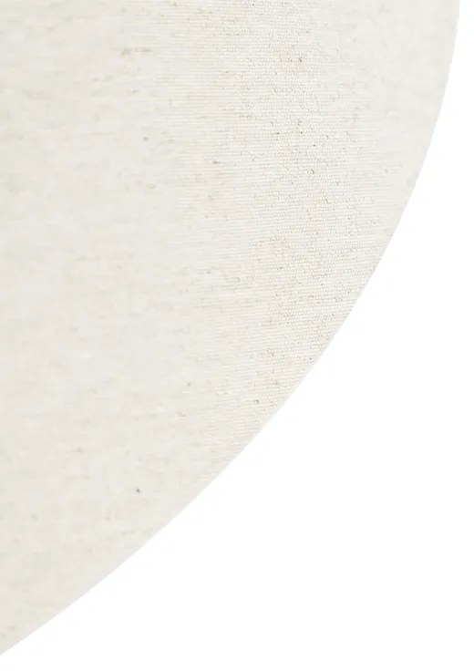 Beżowy abażur z tkaniny, okrągły, ścięty, 50/17,5/25