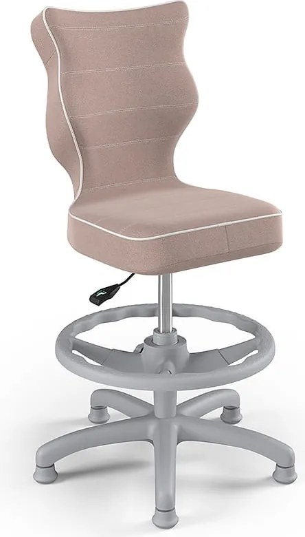 Obrotowe krzesło dziecięce z podnóżkiem Petit Grey rozmiar 3 (119-142 cm)