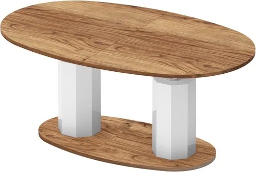 Rozkładany i podnoszony ławostół Barletta w drewnianym dekorze