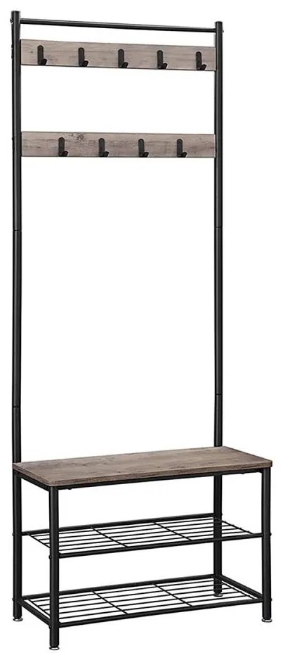 Wieszak stojący NAVOR brązowy/czarny