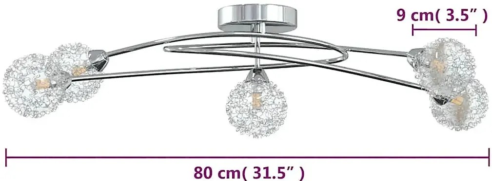 Lampa sufitowa z drucianymi kloszami E7-G10