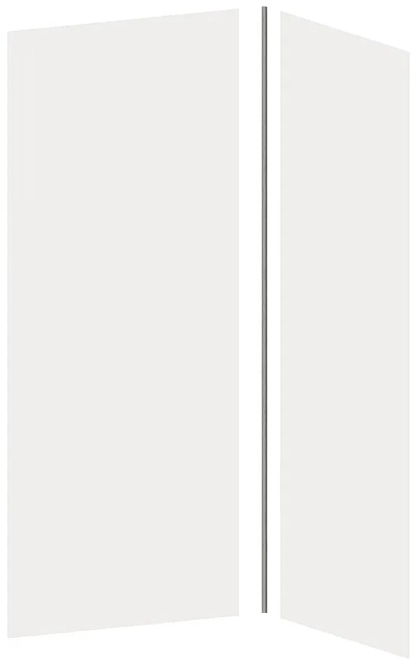 Zestaw 2 łazienkowych paneli ściennych z profilami – 90 × 120 × 210 cm (szer. × szer. × wys.) ITZIAR