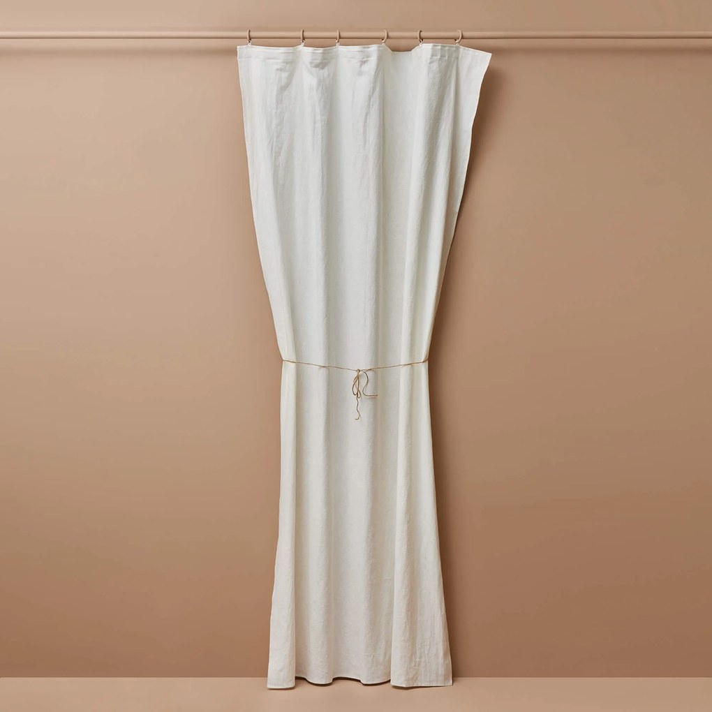 Zasłona Merida z lnu w śmietankowym kolorze