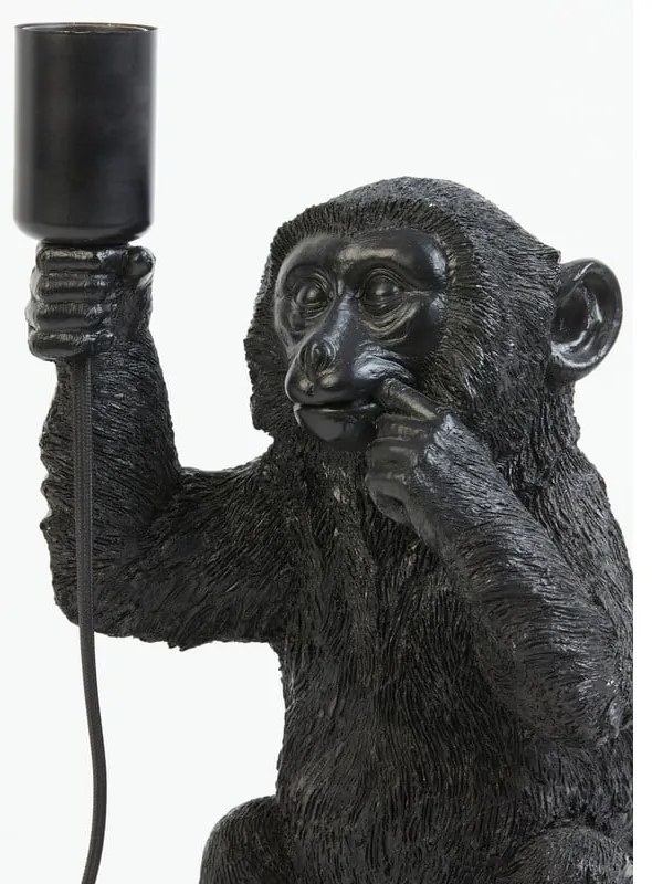 Czarna lampa stołowa (wysokość 34 cm) Monkey – Light & Living