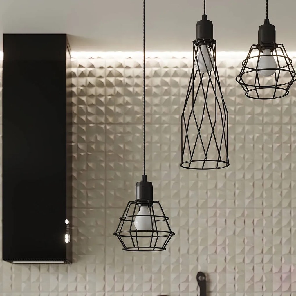 Kinkiet SUBA czarny geometryczny z włącznikiem SOLLUX  LIGHTING