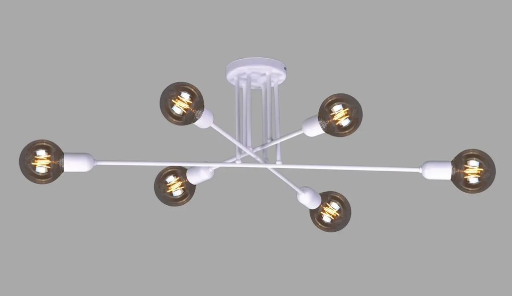 Biała lampa sufitowa loft patyki - 10X S141 G7-F89
