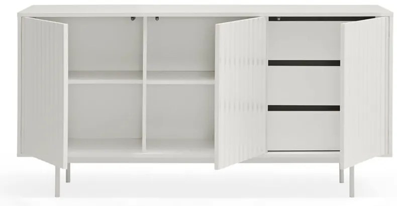 Biała niska komoda 159x80 cm Sierra – Teulat