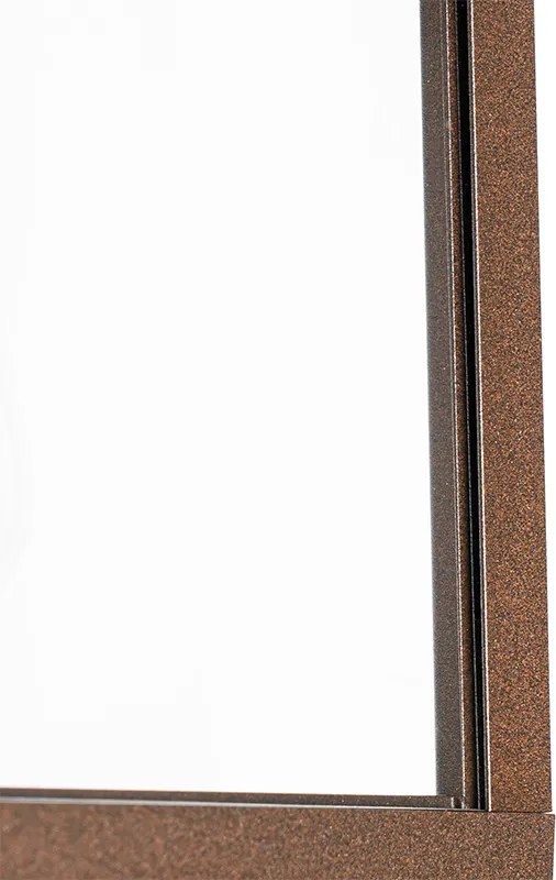 Lampka ścienna zewnętrzna brązowa rdza z czujnikiem ruchu IP44 - Charlois