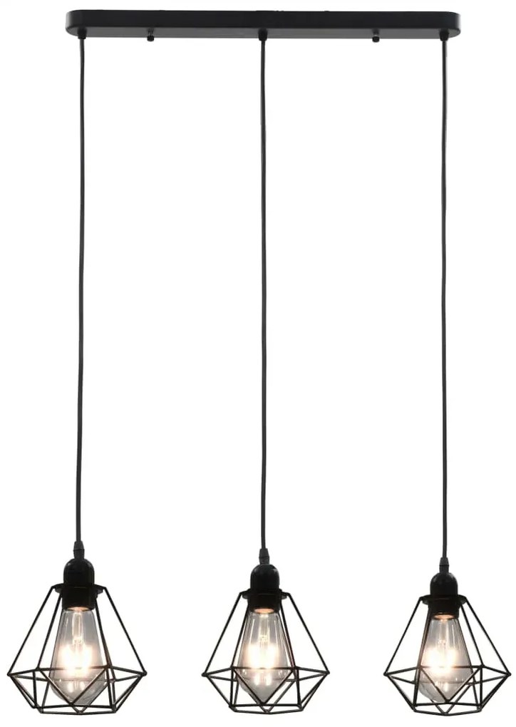 Czarna lampa wisząca nad stół - EX178-Marelo