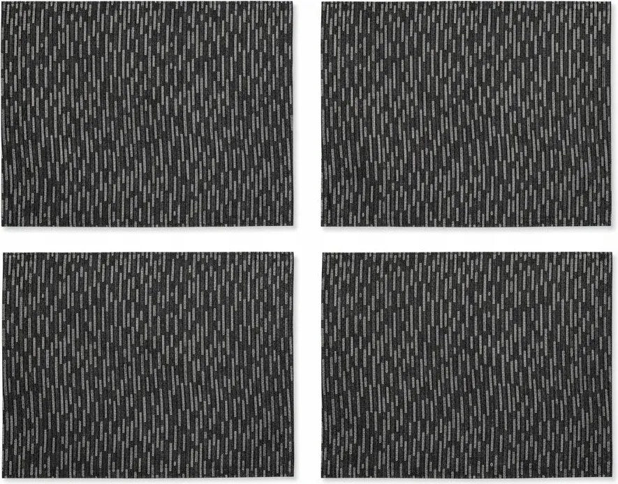 Podkładka pod Talerz Czarna Mata na Stół 33x45cm dekoracyjna Tekstylna