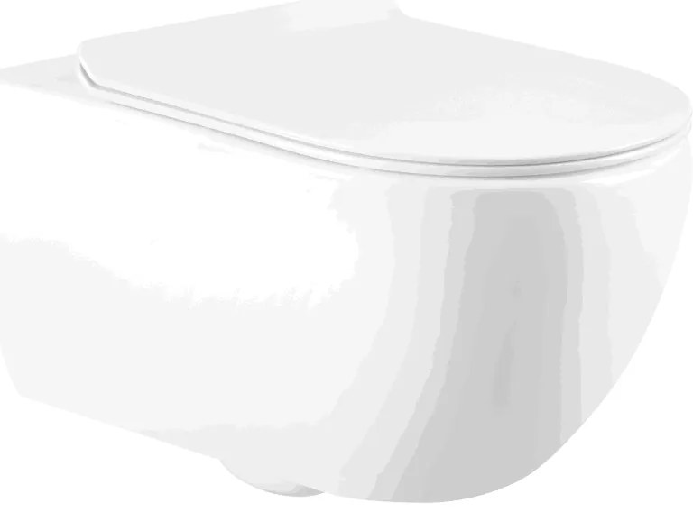 Mexen Carmen miska wc Rimless z deską wolnoopadającą slim, duroplast, biała połysk - 3088L4000