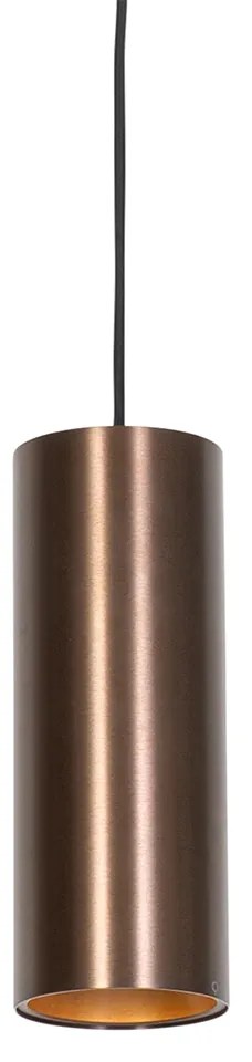 Designerska lampa wisząca ciemny brąz - TuboDesignerski Oswietlenie wewnetrzne