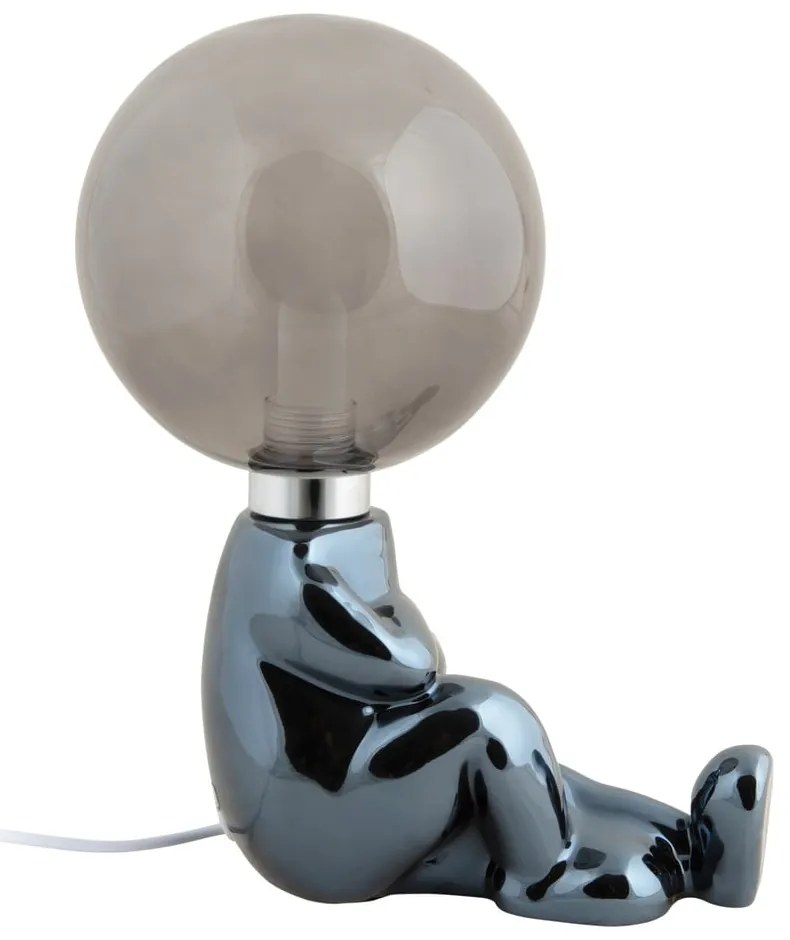 Szara lampa stołowa LED ze ściemniaczem ze szklanym kloszem (wysokość 22,5 cm) Joey – Leitmotiv