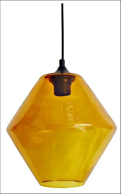 Pomarańczowa lampa wisząca do salonu - 6X Z043 D4-F96