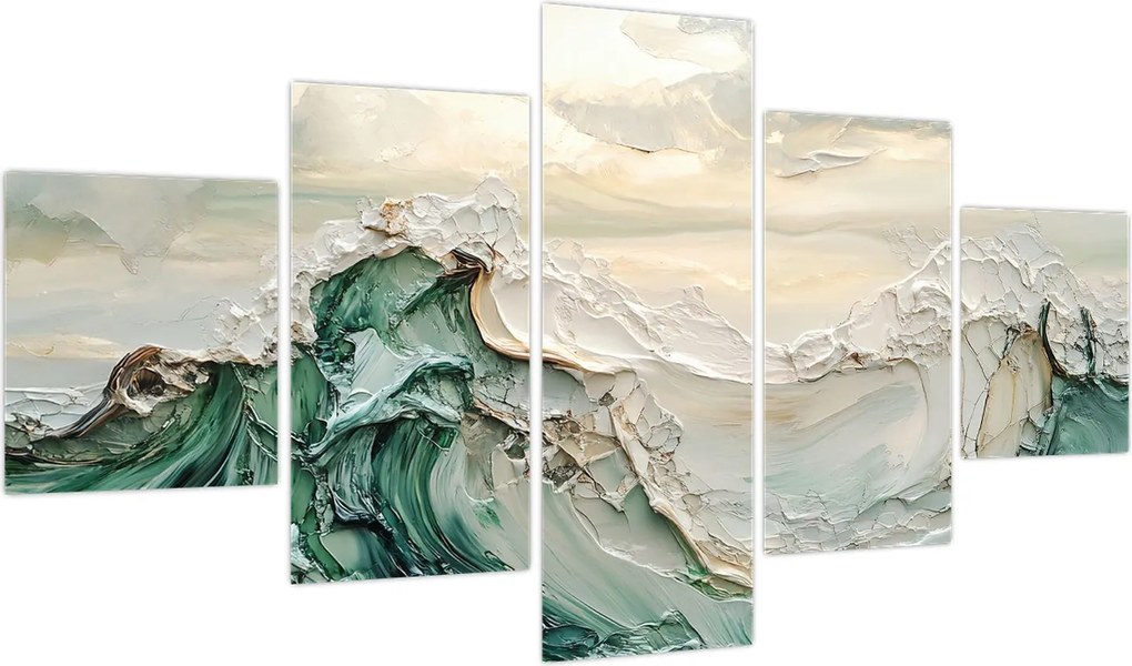 Obraz - 3D abstrakcja morza (125x70 cm)
