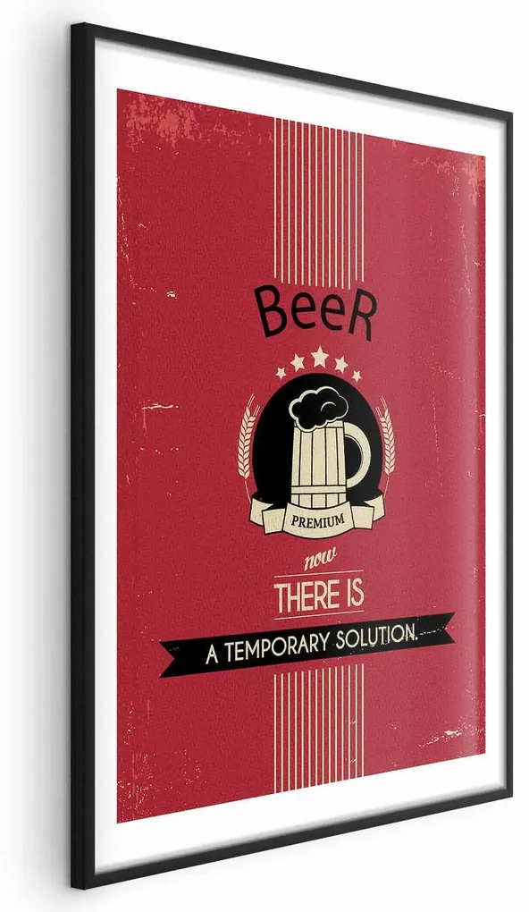 Plakat Premium Beer 40x60 cm z ramą czarną z marginesem ARTGEIST B